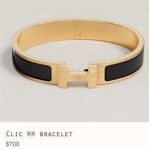 Hermes Clic HH Bracelet - black / gold - used